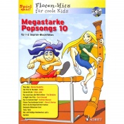 Megastarke Popsongs 10 + CD - 11 skladeb pro jednu nebo dvě flétny
