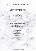 Rosenheck: MINIATUREN - 6 leichte Stücke für Altblockflöte und Klavier / altová zobcová flétna + klavír