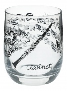 Sklenice s potiskem hudební nástroj klarinet 2,75 dl