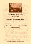 Sonáty Il pastor fido 1 a 2 - flauto (violino, oboe ad libitum) basso continuo od  Chédeville Nicolas