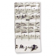 Papírové kapesníky s potiskem notové osnovy od Mozarta