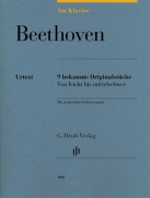 Beethoven noty pro klavír - 9 známých originálních skladeb - od lehkých po středně obtížné