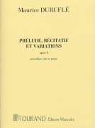 Prélude, Récitatif et Variations Opus 3 noty pro příčnou flétnu, violu a klavír