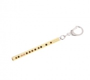 Přívěšek na klíče - příčná flétna ve zlatá barvě