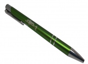 Zelená kovové kuličkové pero - trumpeta/trubka