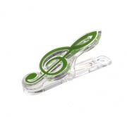 Kolíček na prádlo ve tvaru houslový klíč - zelená barva