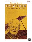 MARTHA MIER´S FAVORITE SOLOS book 1 - 10 originálních skladeb pro klavír