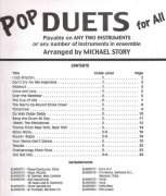 POP DUETS FOR ALL (Revised and Updated) level 1-4 //  percussion