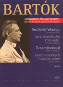 BARTÓK: TEN SLOVAK FOLKSONGS - 10 slovenských lidových písní pro housle a klavír