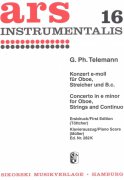 Telemann: Concerto in e minor for Oboe, Strings and Basso Continuo / hoboj + klavír